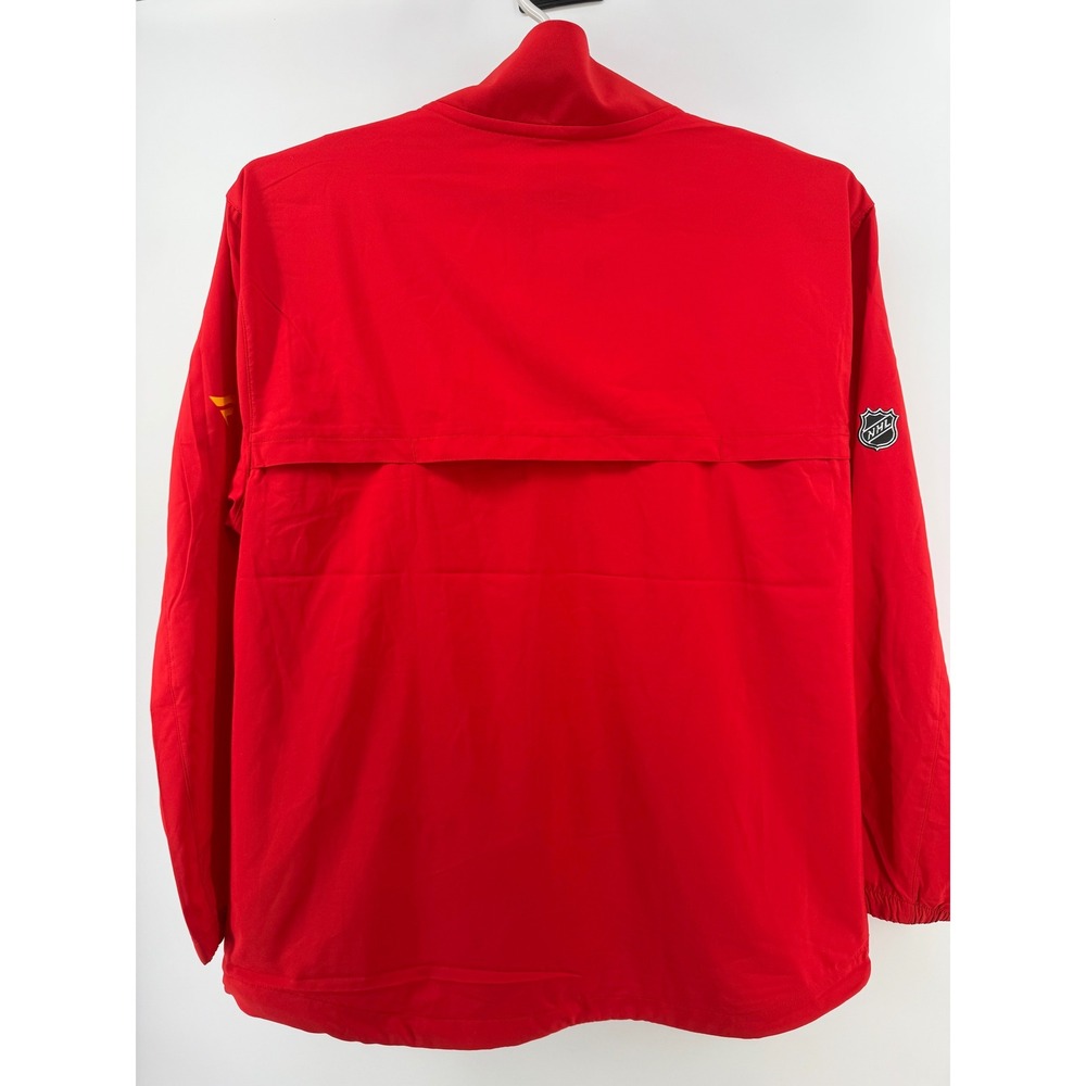 Calgary Flames Fanatics Authentic Pro Rink Coach's Jacket Red Mens Large - Flaw - Picture 2 of 8